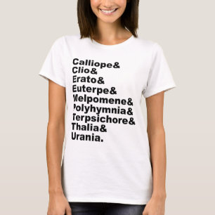 T-shirt Les 9 Muses telles que popularisées par la mytholo