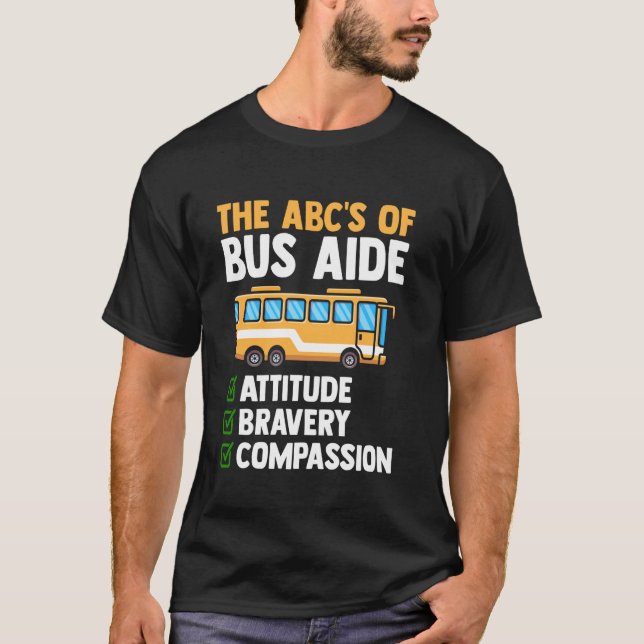T-shirt Les Abc De L'attitude De L'aide-conductrice Bravou (Devant)
