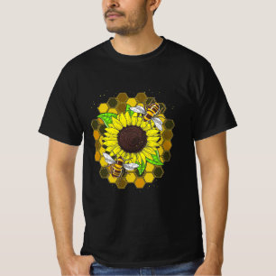 T-shirt Les abeilles de tournesol hippie