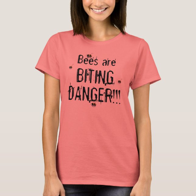 T-shirt Les abeilles sont en danger de morsure ! (Devant)