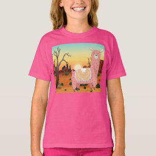 T-shirt Les Adorables Llama Love Cute Llama Dans Le Déser