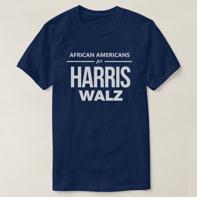 T-shirt Les Afro-Américains pour Harris Walz (Design devant)