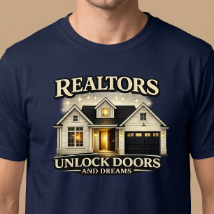 T-shirt Les agents immobiliers déverrouillent les portes e