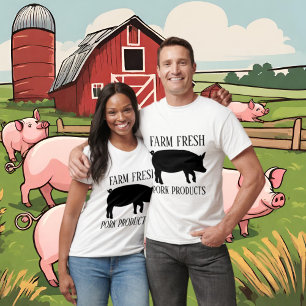 T-shirt Les agriculteurs cultivent des produits de porc fr