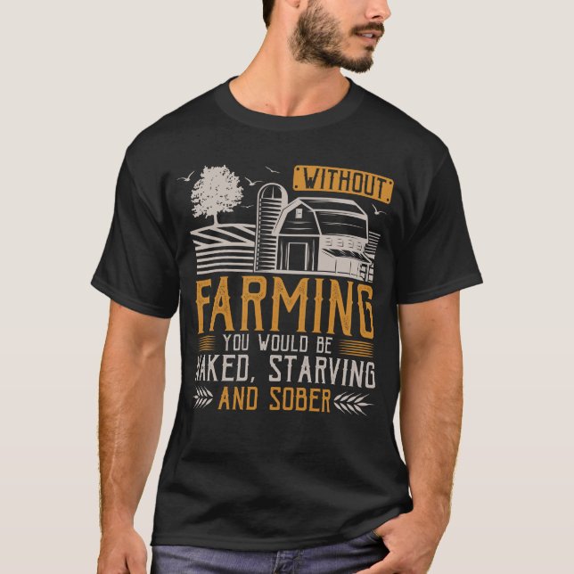 T-shirt Les agriculteurs locaux soutiennent l'agriculture (Devant)