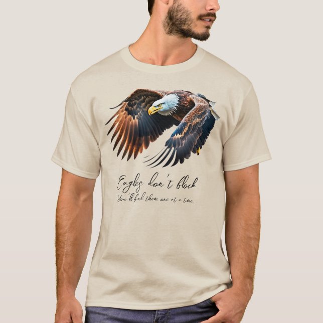 T-shirt Les aigles ne volent pas | Aigle chauve | Base mas (Devant)