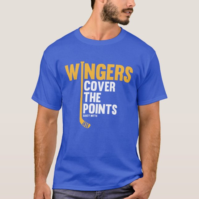 T-shirt Les Ailes De Hockey Couvrent Les Points (Devant)
