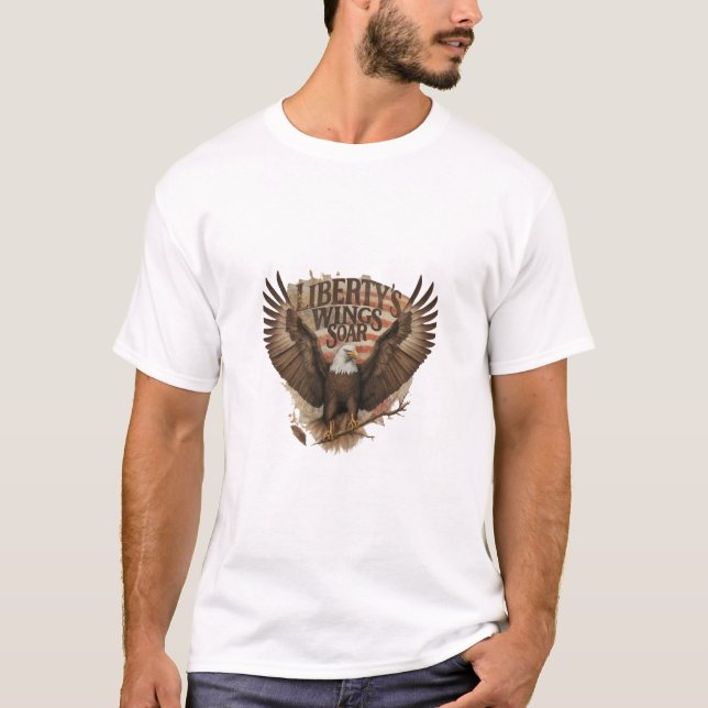 T-SHIRT " LES AILES DE LA LIBERTÉ S'ENVOLENT " (Devant)
