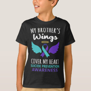 T-shirt Les ailes de mon frère couvrent la sensibilisation
