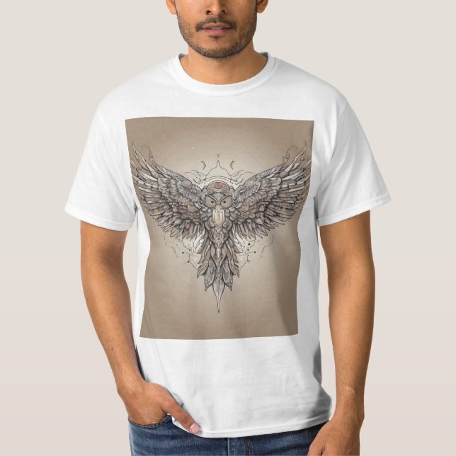 T-shirt "Les ailes qui pleurent : Tatouage futuriste sur l (Devant)