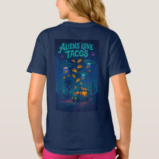 T-shirt Les aliens adorent les tacos