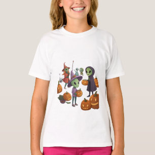 T-shirt Les aliens célèbrent Halloween sur Terre – Costume