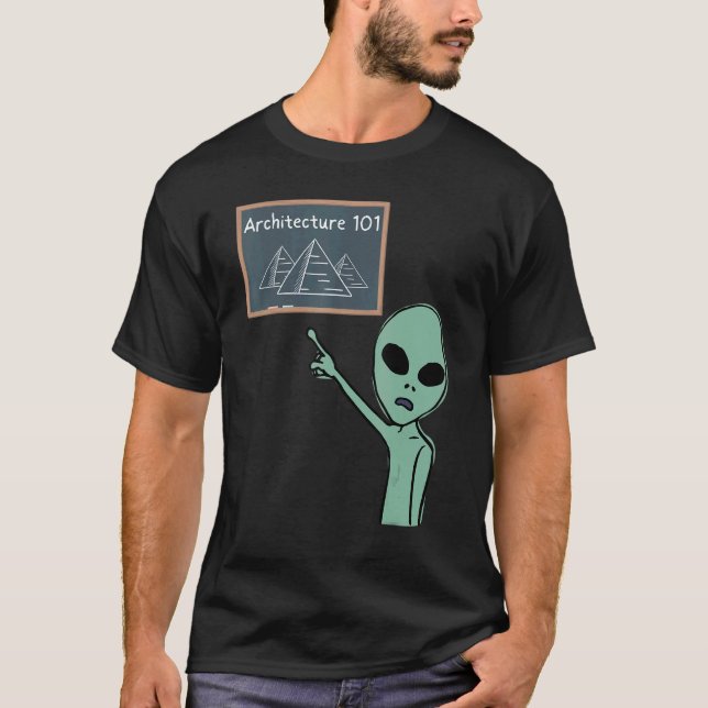 T-shirt Les Aliens Ont Construit Les Pyramides En Écrivant (Devant)