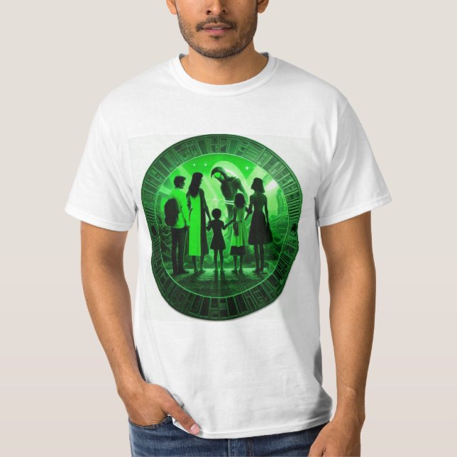 T-shirt Les Aliens sont déjà ici. Design 2. (Devant)