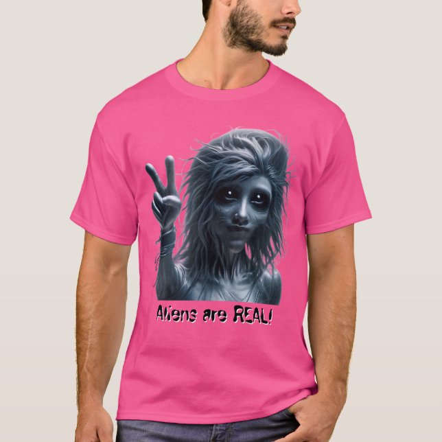 T-shirt Les aliens sont RÉELS ! (Devant)