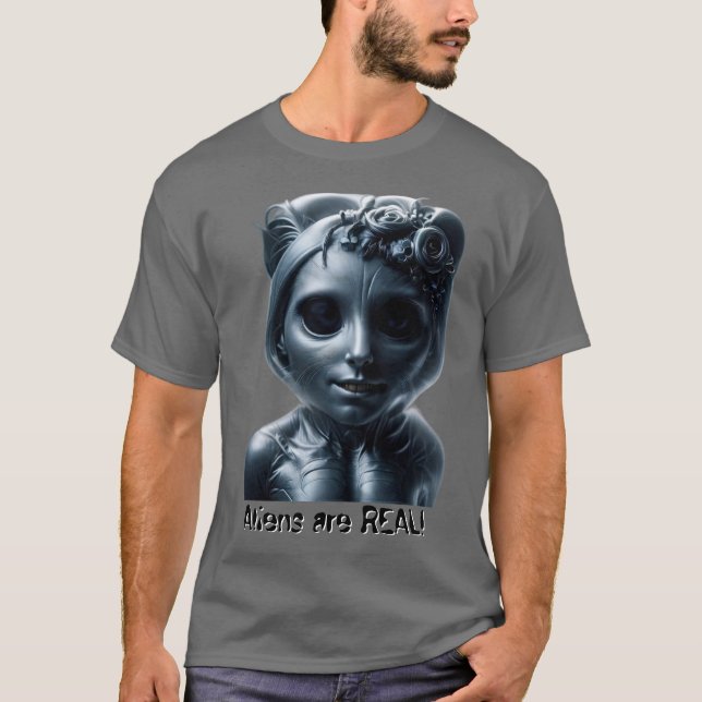 T-shirt Les aliens sont RÉELS ! (Devant)