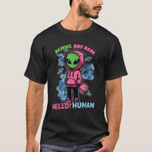 T-shirt Les aliens sont réels drôle de dire conception d'U