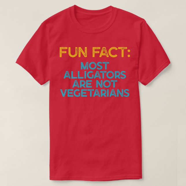 T-shirt Les alligators ne sont pas végétariens Funky Anima (Design devant)