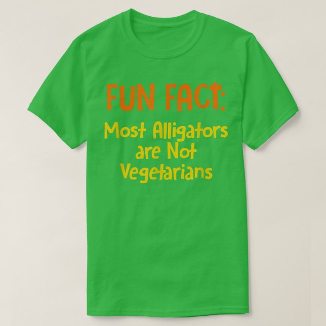 T-shirt Les alligators ne sont pas végétariens Funky Anima (Design devant)