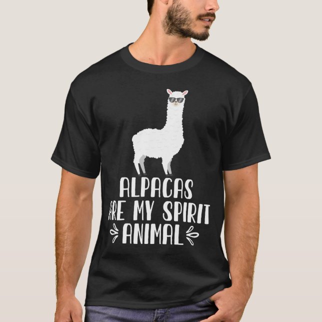 T-shirt Les Alpacas Sont Mon Esprit Animal (Devant)