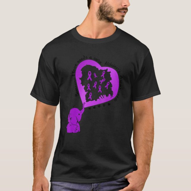 T-shirt Les alzheimers éléphants disent à quelqu'un que j' (Devant)