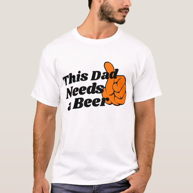 T-shirt Les Amateurs De Bières Papa T-Shirt, Drôle Papa A  (Devant)