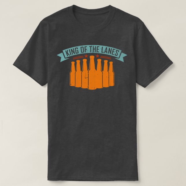 T-shirt Les Amateurs De Bowling Roi Des Lanes (Design devant)