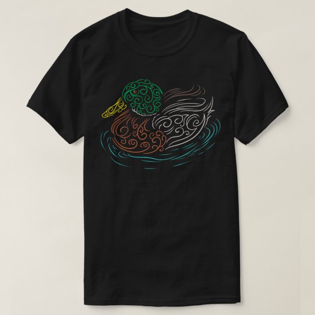 T-shirt Les Amateurs De Canard Aiment Ce Mandala En Forme  (Design devant)