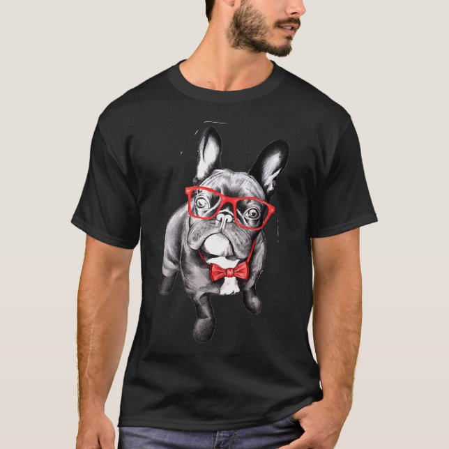 T-shirt Les amateurs de carlins le hipster carlin Classic  (Devant)