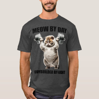 T-shirt Les Amateurs De Fitness Chat Cadeau Meow By Day Bo