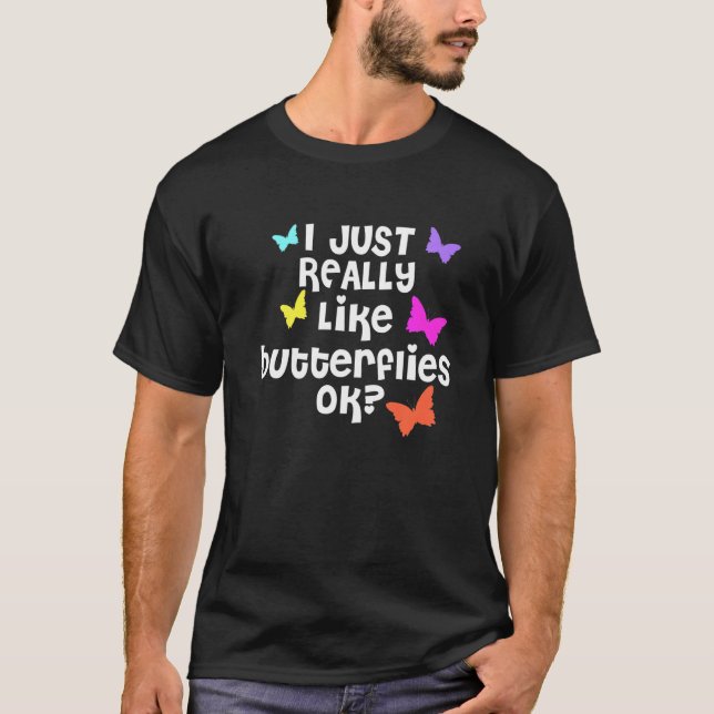 T-shirt Les Amateurs De Papillons J'Aime Vraiment Les Papi (Devant)