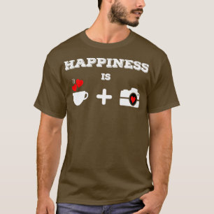 T-shirt Les amateurs de photographie de café Le bonheur es