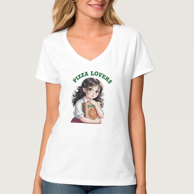 T-shirt Les amateurs de pizzas (Devant)