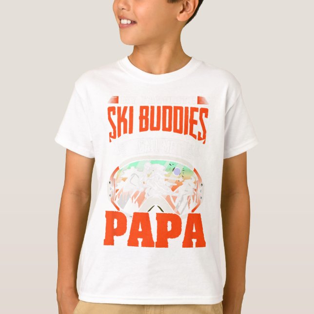 T-shirt Les amateurs de ski Appelez-Moi Papa Ski Skier Ski (Devant)