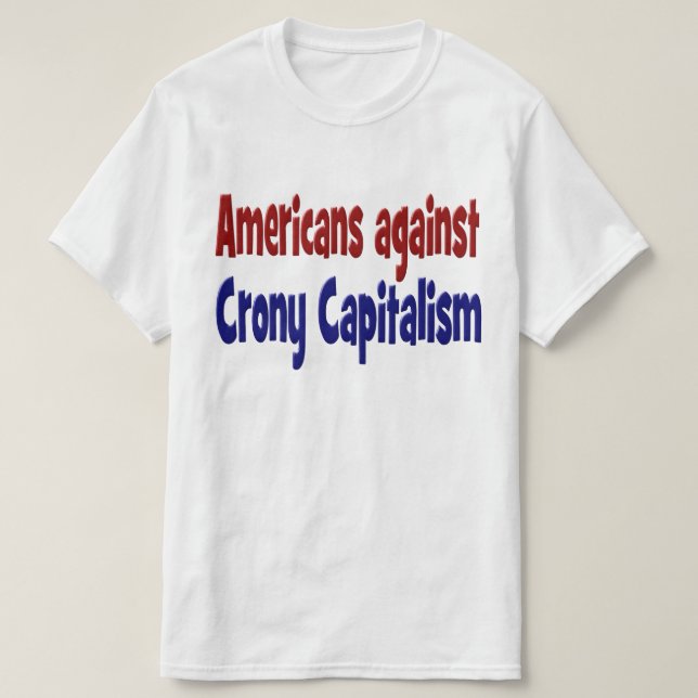 T-shirt Les Américains contre le capitalisme de la corrupt (Design devant)
