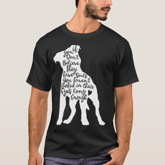 T-shirt Les Âmes Pitbulles Secourent Les Âmes Chiens Race  (Devant)