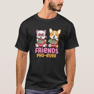 T-shirt Les amis de Pho Soup Pho Ever  Les chats mangent P