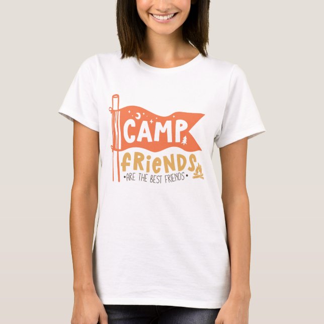T-shirt Les amis du camp sont les meilleurs amis (Devant)