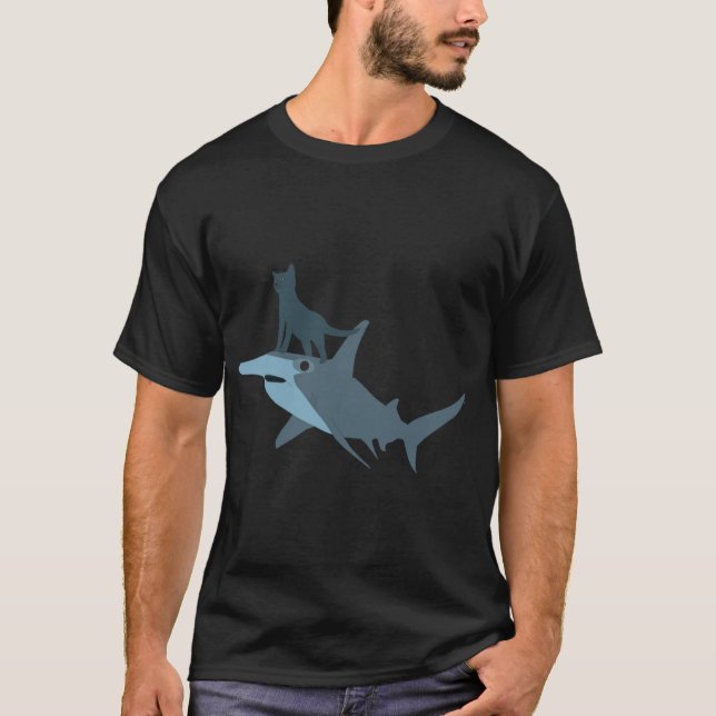T-shirt Les amis du chaton et du requin (Devant)