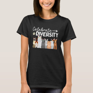T-shirt Les Amoureux de les chats célèbrent la diversité