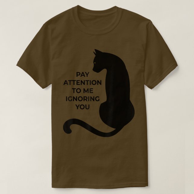 T-shirt Les Amoureux de les chats Me Prêtent Attention En  (Design devant)