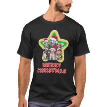 LES AMOUREUX DES ANIMAUX CHRISTMAS T SHIRT