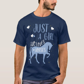 T-shirt Les amoureux du cheval Filles Juste Une Fille Qui