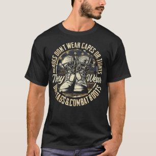 T-shirt les anciens combattants militaires super-héros de 