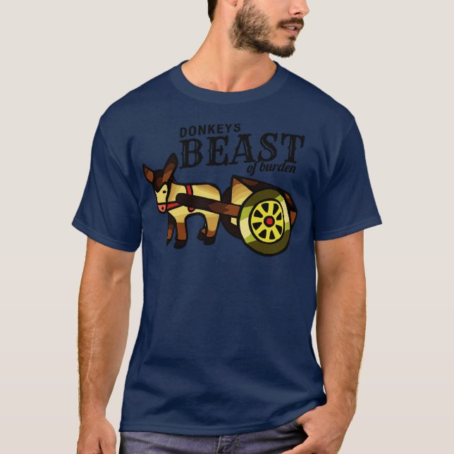 T-shirt Les ânes La créature du fardeau (Devant)