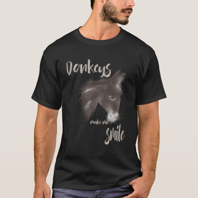 T-shirt Les ânes me font sourire âne (Devant)