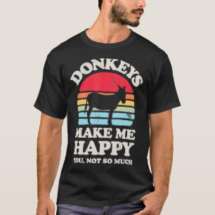 T-shirt Les ânes me rendent heureux Drôle Drôle Donkey 