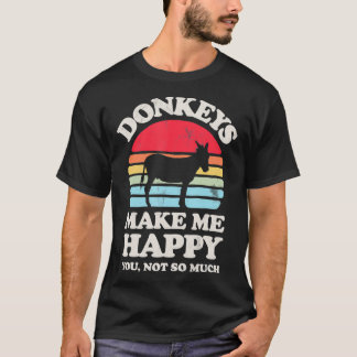 T-shirt Les ânes me rendent heureux Drôle Drôle Donkey Ret