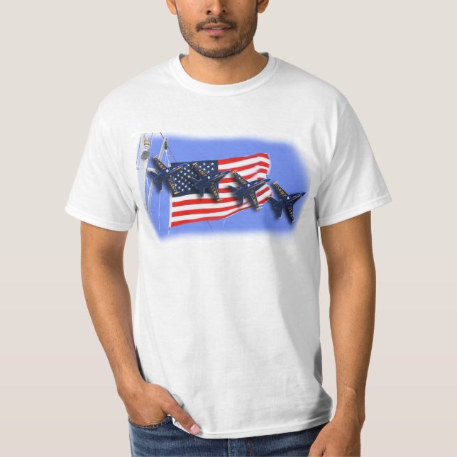 T-shirt Les anges bleus et les Etats-Unis marquent le (Devant)