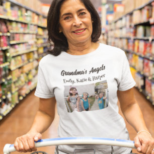 T-shirt Les anges de grand-mère   Photo et noms personnali